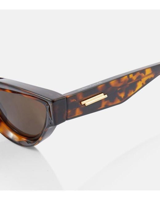 Bottega Veneta Brown Edgy Cat-eye Sunglasses