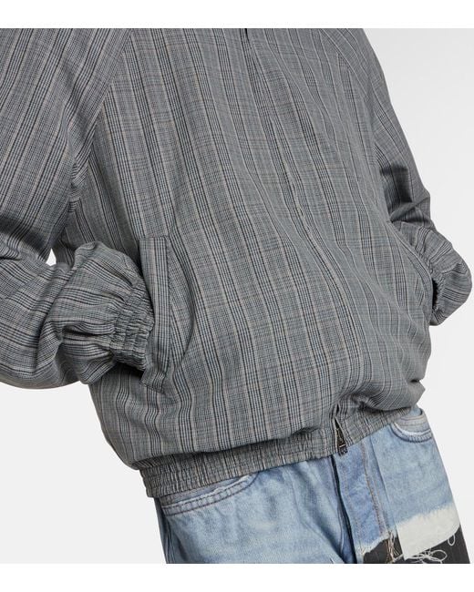 Acne Gray Checked Technical Jacket