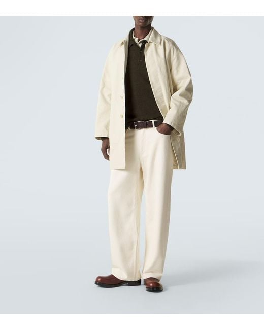 Auralee Natural Cotton Twill Coat for men
