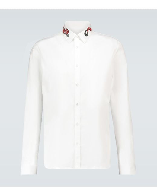 Gucci Hemd mit Schlange in White für Herren