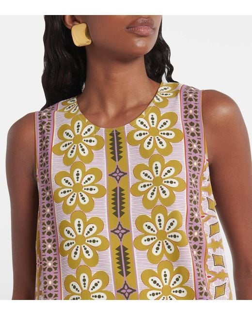 LaDoubleJ Yellow Minikleid Stretch Tunic Aus Satin