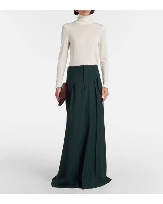 Victoria Beckham Green Maxirock