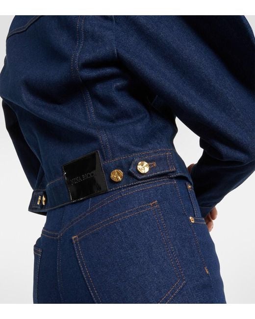 Nina Ricci Blue Cropped Denim Jacket