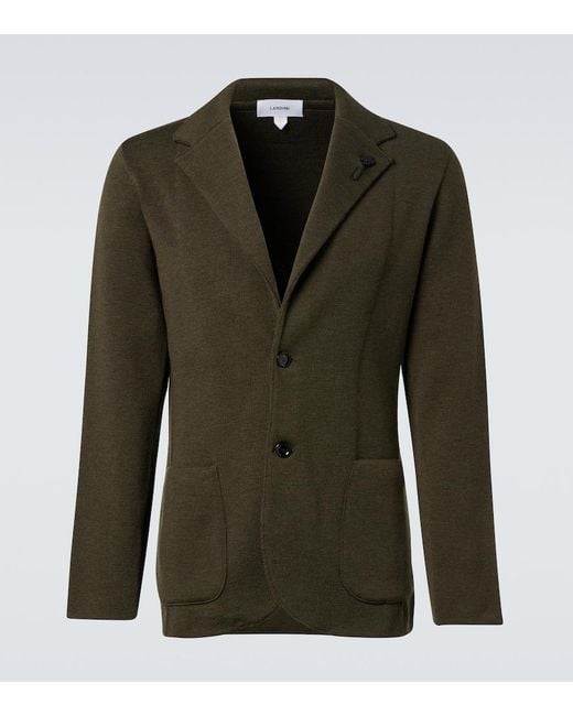 Lardini Green Virgin Wool Blazer for men