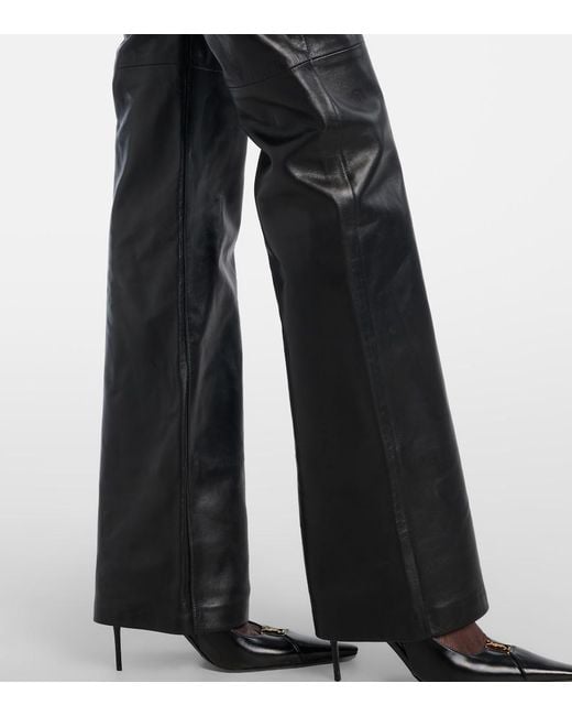 Nili Lotan Black Joan Leather Pants