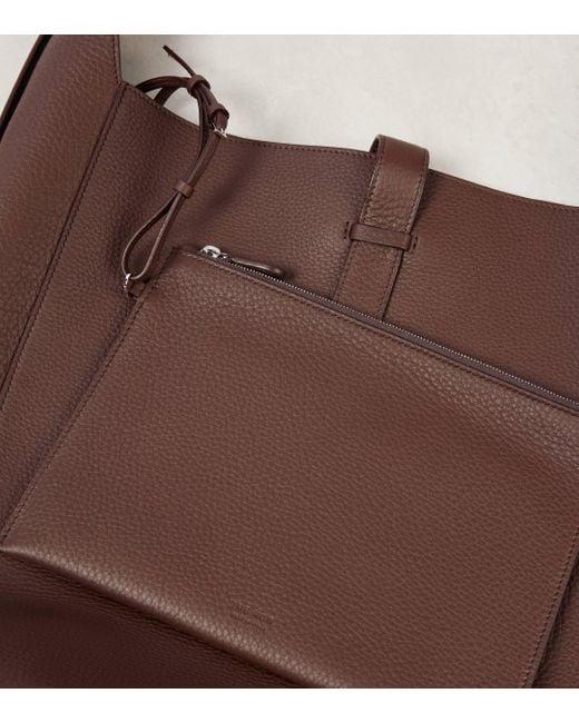 The Row Brown Blake Leather Shoulder Bag