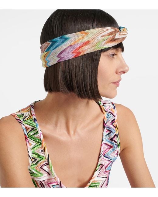 Missoni Blue Zigzag Headband