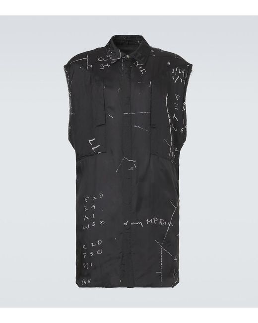 Rick Owens Black Jumbo Printed Shirt for men