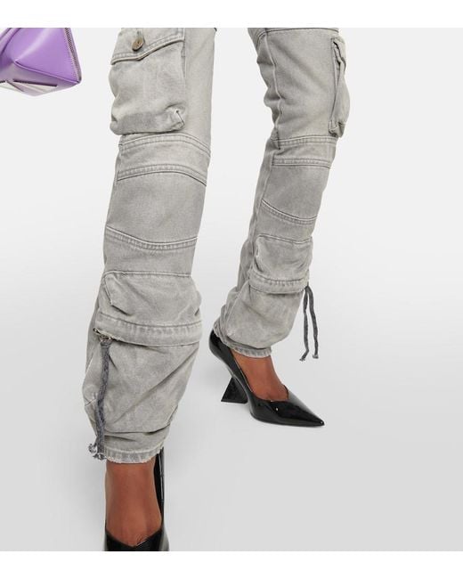 The Attico Gray Essie Denim Cargo Pants