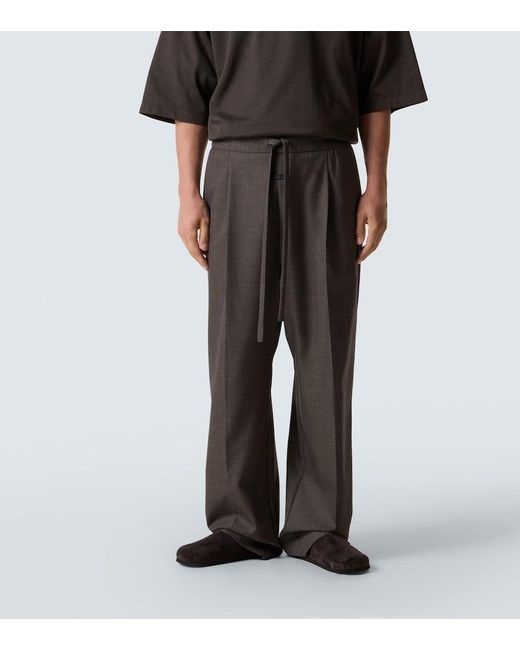 Fear Of God Gray Virgin Wool Straight Pants for men