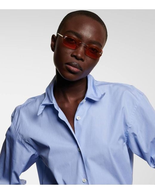 Fendi Brown Eckige Sonnenbrille First Crystal