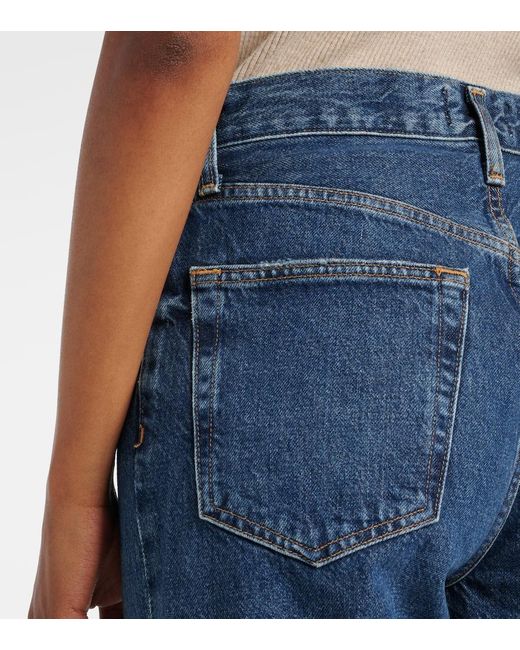 Agolde Blue V-Waist Baggy Straight Jeans