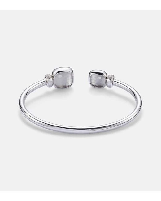 Pomellato Metallic Nudo 18Kt Bracelet With Diamonds And Topaz