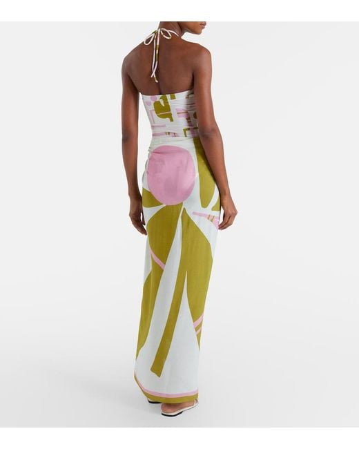 Adriana Degreas Metallic Balearic Printed Beach Cover-Up