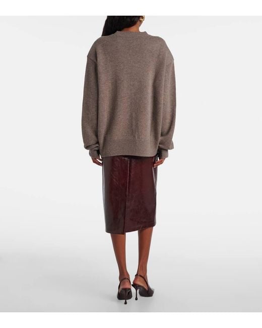 Frankie Shop Brown Pullover Rafaela Aus Wolle Und Kaschmir