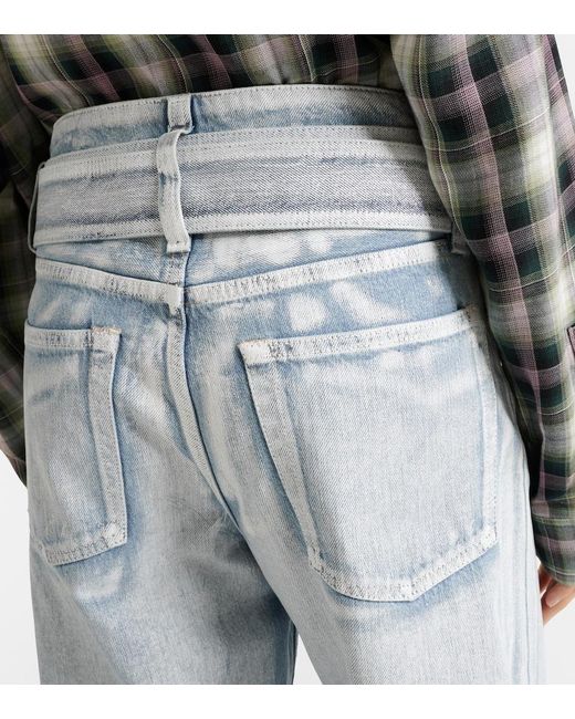 Jeans Anchos Page Con Cinturon Acne de color Blue