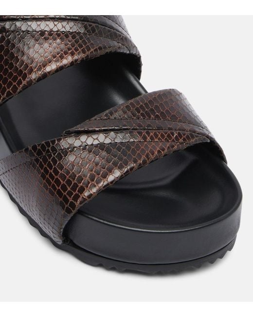Dries Van Noten Black Leather Platform Sandals