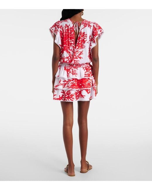 Melissa Odabash Jess Printed Tiered Minidress
