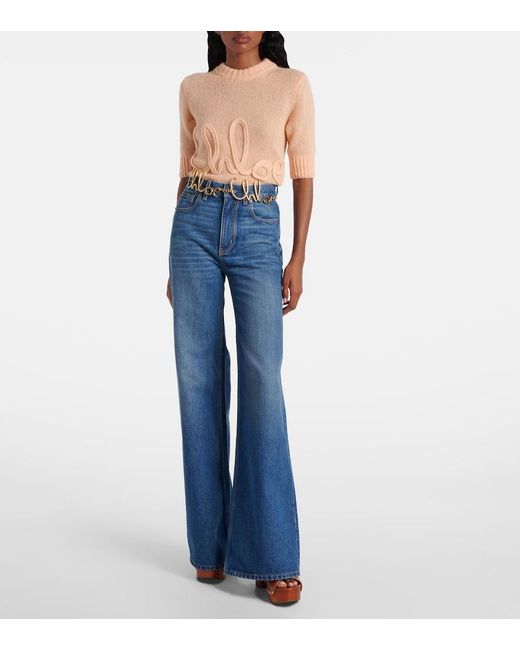 Chloé Natural Logo Alpaca And Silk Sweater