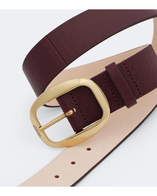 Isabel Marant Purple Dara Leather Belt