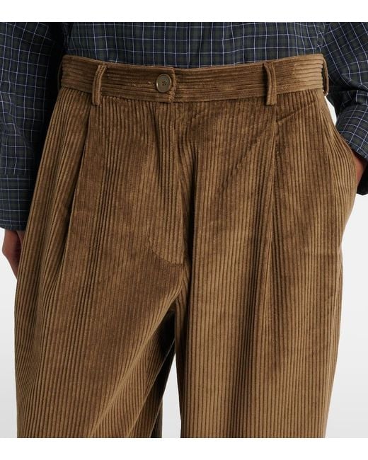 Pantalones Rectos Norstrand De Pana De Algodon Frankie Shop de color Brown