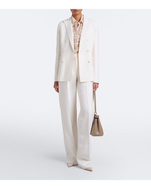 Fendi White Sheer Lace Shirt