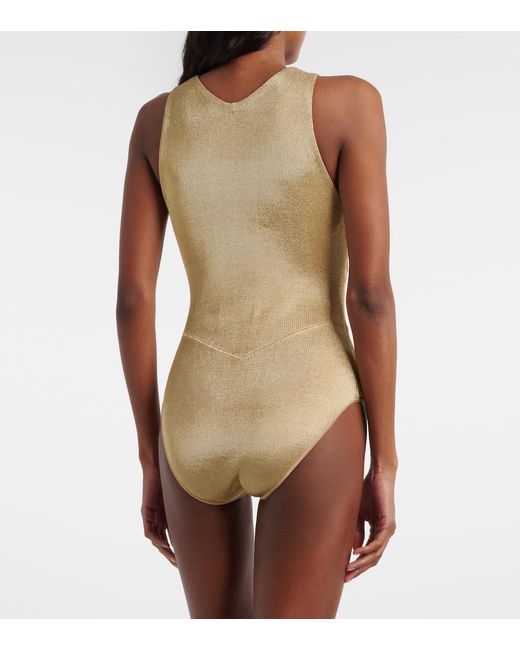 Alaïa Natural Lame Bodysuit