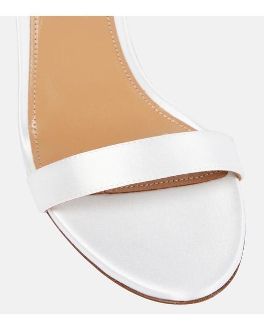 Aquazzura Multicolor So Nude 85 Satin Sandals