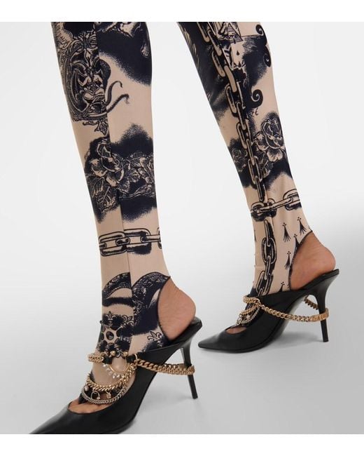 Jean Paul Gaultier Multicolor Tattoo Collection Printed Jersey Catsuit