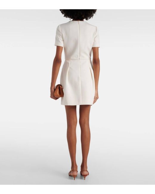Valentino Natural Minikleid Vlogo Signature Aus Crepe Couture
