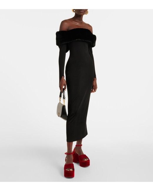 Gianvito Rossi Red Velvet Wedge Sandals