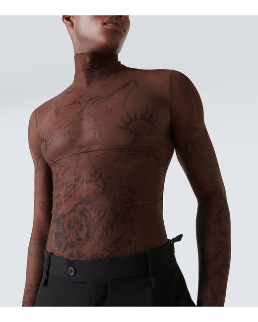 Lupetto Tattoo in mesh di Balenciaga in Gray da Uomo