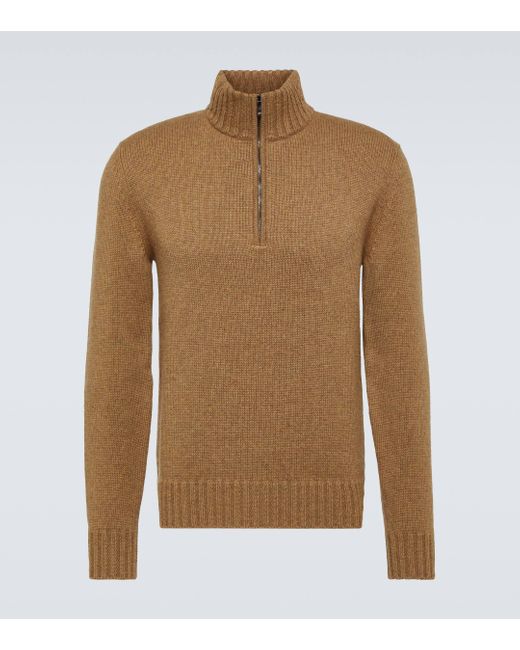 Loro Piana Brown Grafton Cashmere Sweater for men