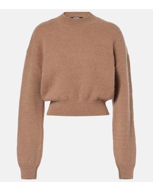 Jacquemus Brown Alpaca And Wool-Blend Sweater