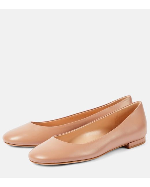 Gianvito Rossi Natural Leather Ballet Flats