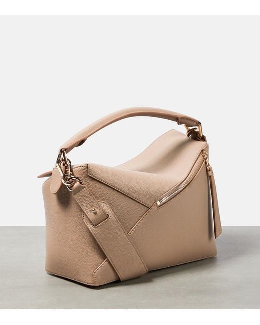 Loewe Metallic Puzzle Edge Medium Leather Top-Handle Bag