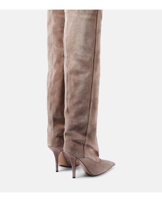 Paris Texas Brown Ines Suede Over-The-Knee Boots