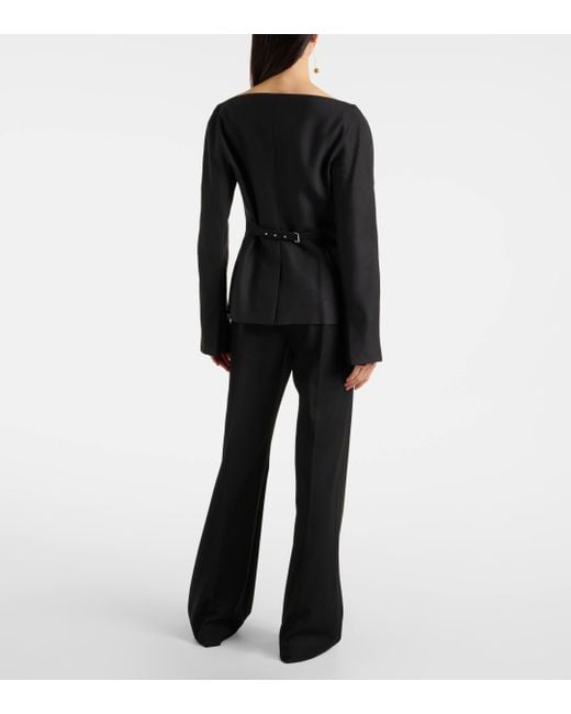 Jacquemus Black La Veste Spalla Wool And Silk Jacket