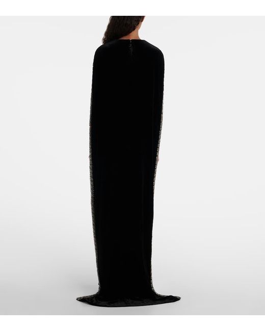Roland Mouret Black Verzierte Robe Aus Samt