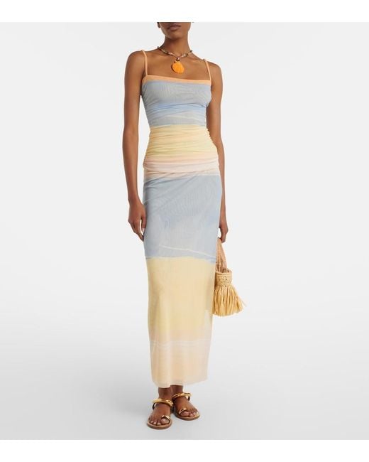 Sir Natural Printed Mesh Maxi Skirt