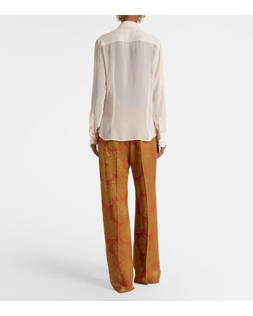 Dries Van Noten Natural Hemd Mit Kristallen