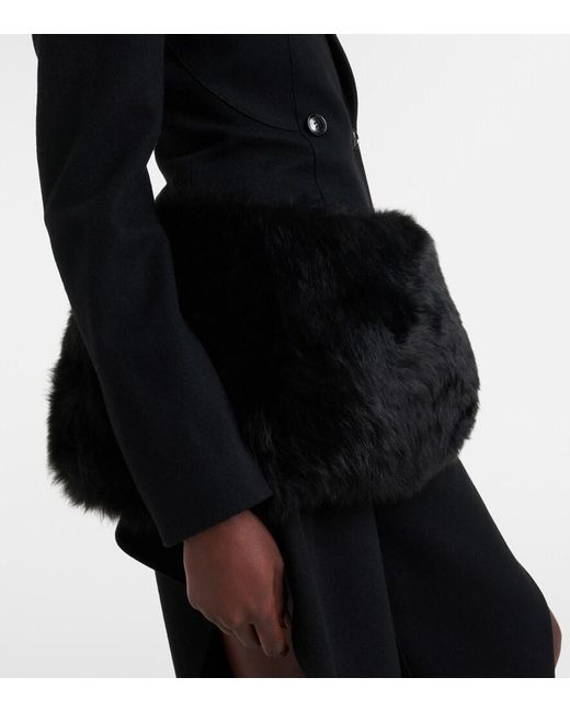 Alaïa Black Double-Breasted Wool Blazer