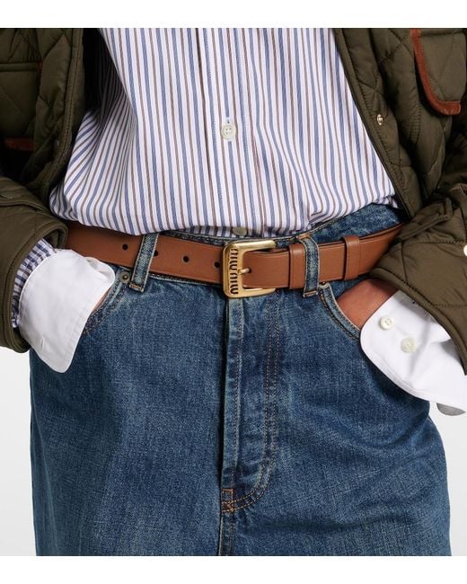 Miu Miu Brown Leather Belt