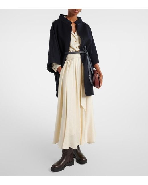 Loro Piana Blue Salzburg Cashmere Cape