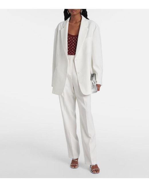 Frankie Shop White Bea High-Rise Straight Pants