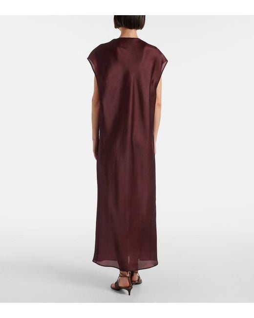 Khaite Red Darby Silk Organza Maxi Dress