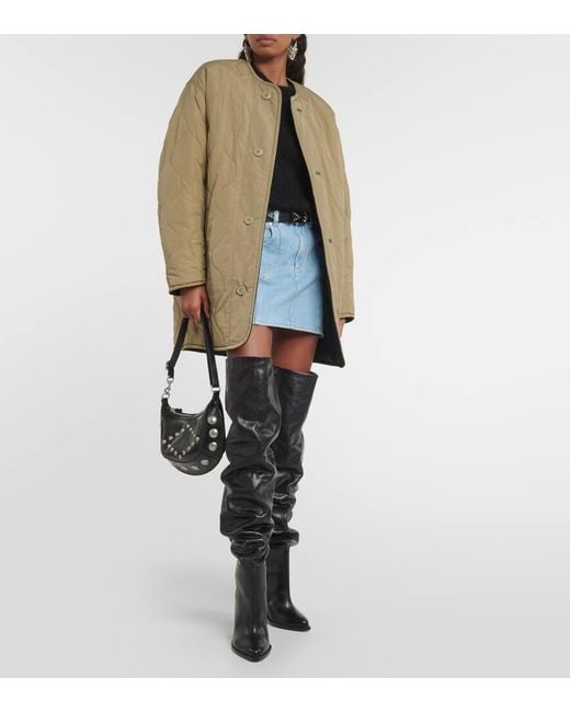 Isabel Marant Black Nesma Quilted Parka