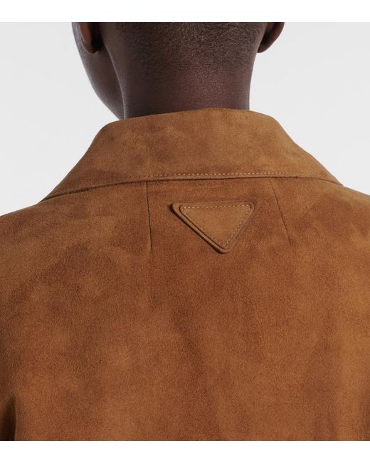 Prada Brown Suede Coat