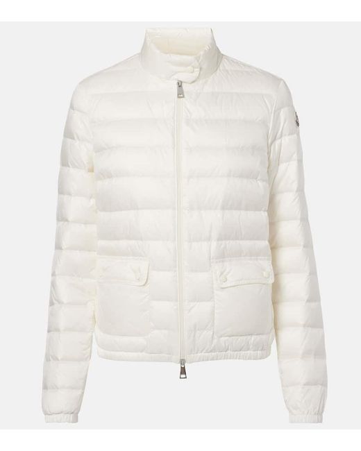 Moncler White Lans Packable Short Down Jacket