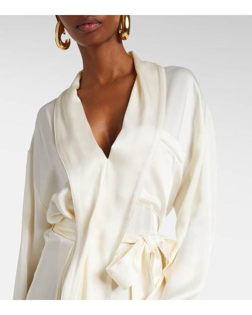 Victoria Beckham White Wickelkleid